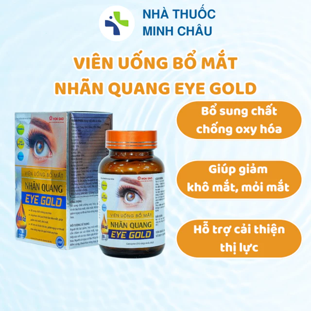 Viên Uống Bổ Mắt EYE GOLD Tăng Cường Thị Lực Mắt Chống Mỏi Mắt Chảy Nước Mắt