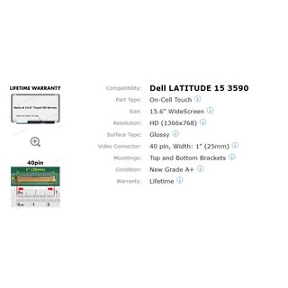 Màn hình cảm ứng thay thế cho Dell 15-5000 3558 3567 5555 5557 5558 5559 5577 5567 7548 INSPIRON P75F001