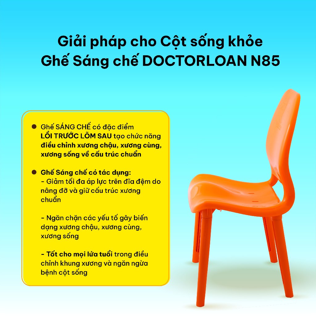 Ảnh Combo dành cho dân văn phòng DOCTORLOAN giữ tư thế ngồi chuẩn bảo vệ cột sống lưng cổ 2