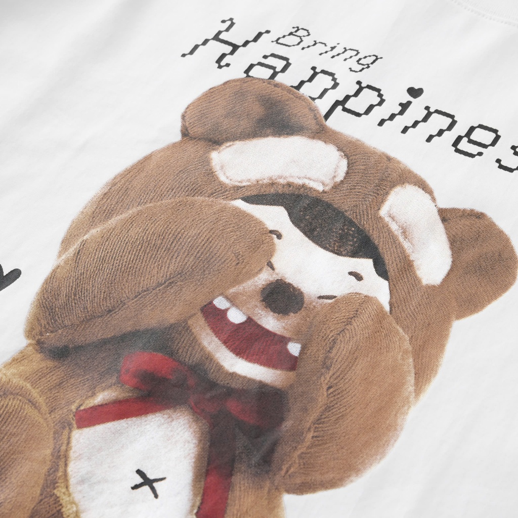 Ảnh Áo Thun Gấu Mắc Cỡ 2 Màu - Brand TSUN chính hãng - Shy Teddy Tee - Unisex 4