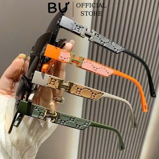 Mắt Kính mát râm Bự Store  nữ thời trang không viền chữ H mẫu ombre độc lạ 1115