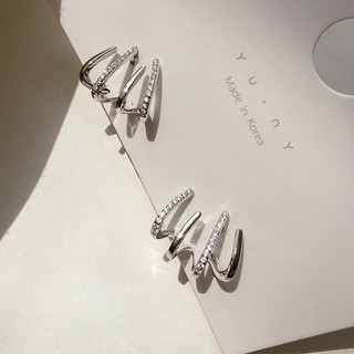 Khuyên tai nữ chuôi bạc 925 Her Accessories nhiều vành phụ kiện sang trọng BT16
