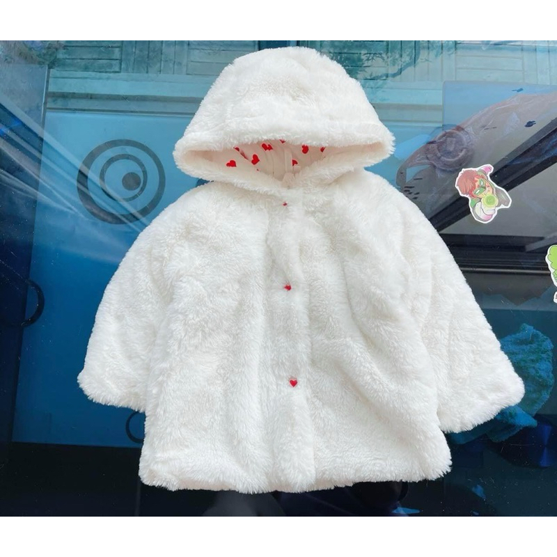 Áo khoác lông bé gái C6350 xuất dư xịn 1M-23M 3–13kg FORM BÉ ấm mềm