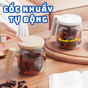 Cốc khuấy cà phê tự động 400ml công suất 700v/phút , Cốc xoay điện di động pha trà, pha sữa tiện lợi kèm dây sạc