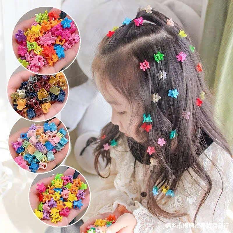 KẸP TÓC DỄ THƯƠNG CHO BÉ- Hôp 100 Kẹp Tóc Hình Hoa / Cặp Tóc Ngôi Sao Dễ Thương Cho Bé Gái: KEPTOCCHOBE92