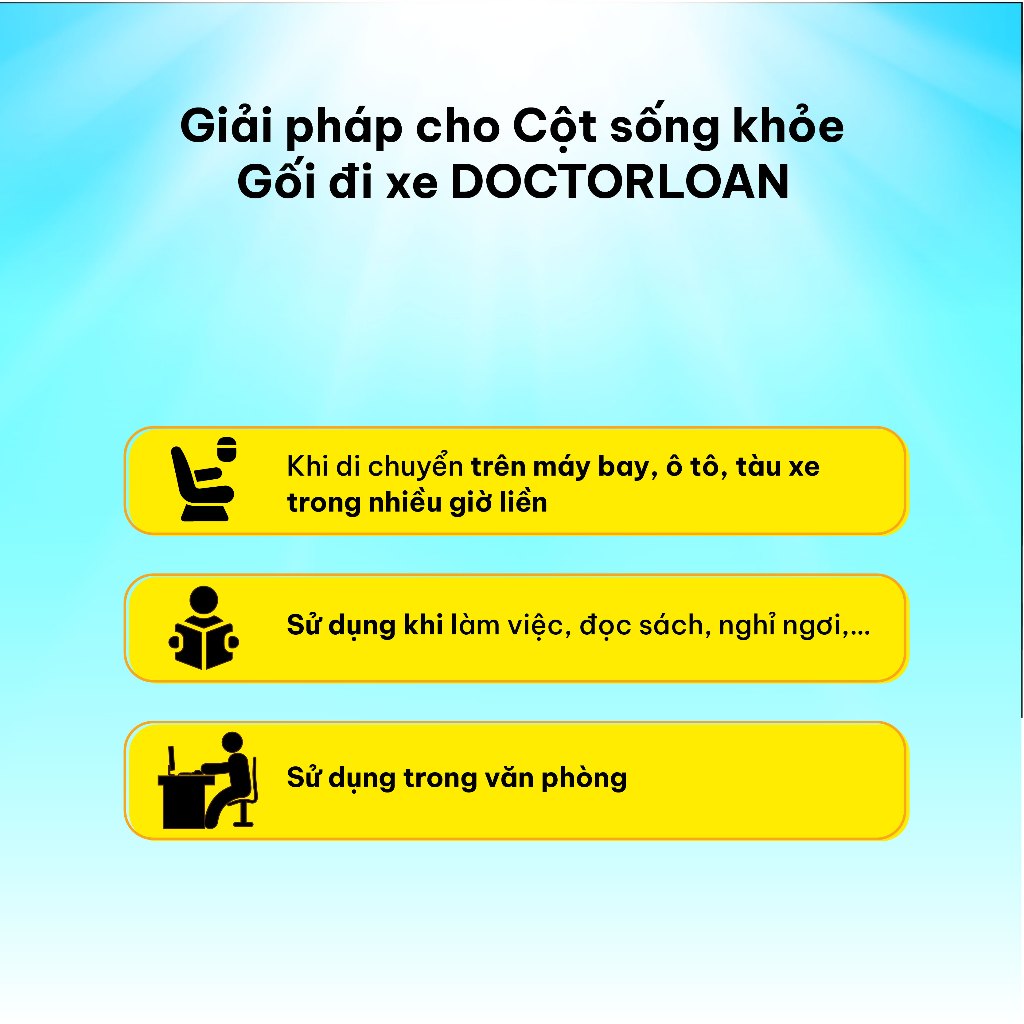 Ảnh Gối cổ đi xe DoctorLoan giữ cấu trúc cổ không bị lệch vẹo 4
