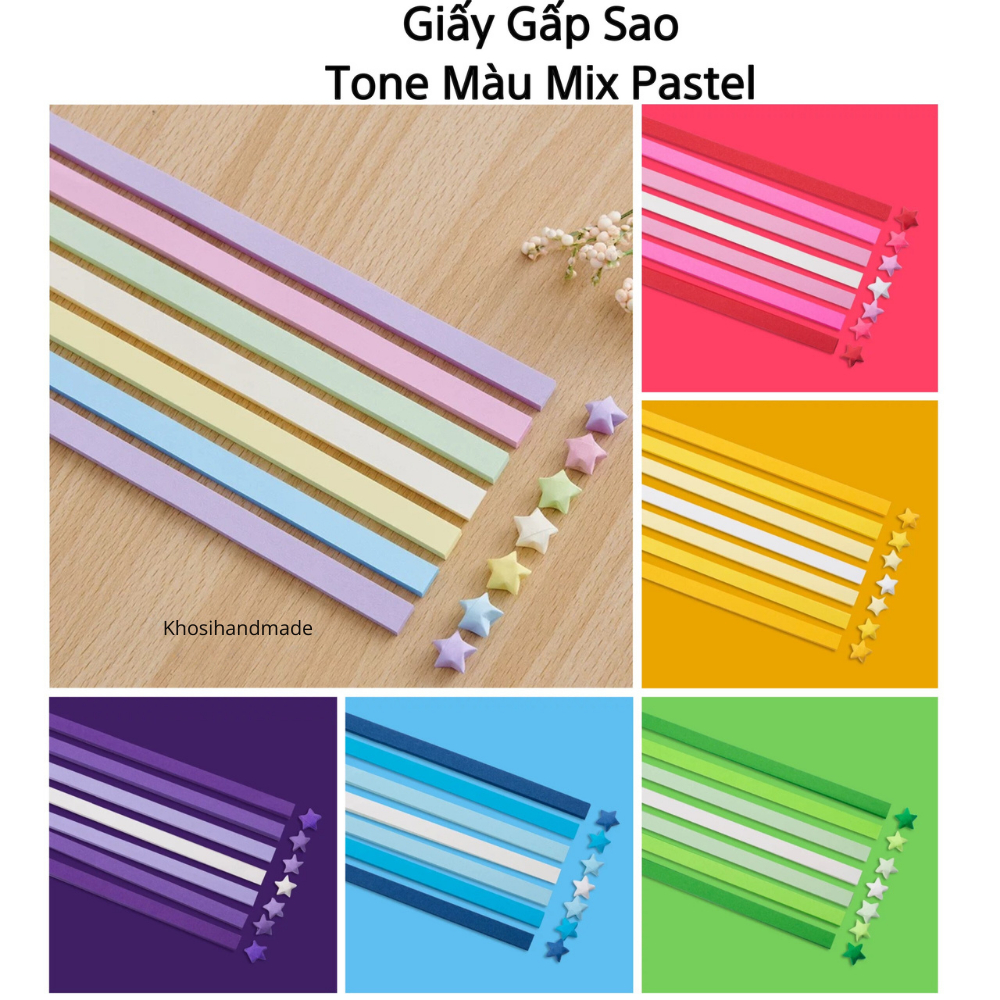 Giấy Gấp Sao Mix Theo Tone Màu Pastel - Origami Star Paper, Từ 380 Tờ ...