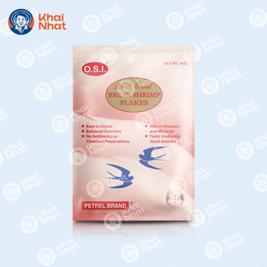 Cám trộn artemia Flakes Đỏ O.S.I Mỹ - 1kg/gói - thức ăn cho (cá, tôm, cua, cá cảnh,...) - Khai Nhật