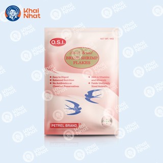Cám trộn artemia Flakes Đỏ O.S.I Mỹ - 1kg/gói - thức ăn cho (cá, tôm, cua, cá cảnh,...) - Khai Nhật