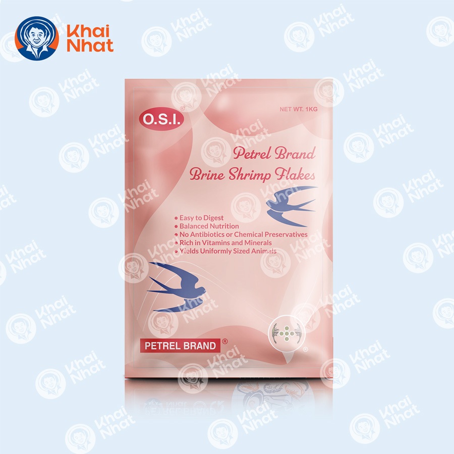 Cám trộn artemia Flakes Đỏ O.S.I Mỹ - 1kg/gói - thức ăn cho (cá, tôm, cua, cá cảnh,...) - Khai Nhật