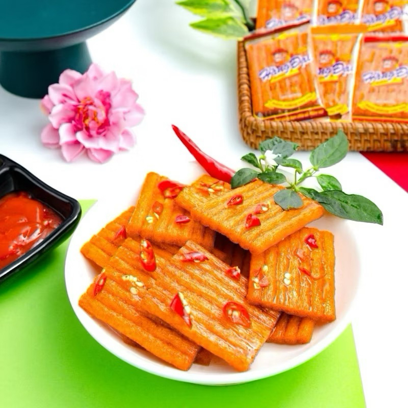 combo 60 gói snack sườn dê hằng đại cay tê