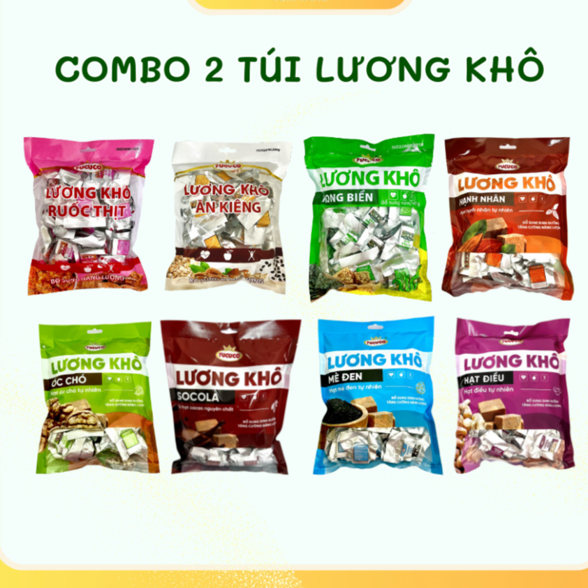 Lương Khô Mini Hạt dinh dưỡng thơm ngon, tiện lợi (Mỗi Túi 500g Khoảng ...