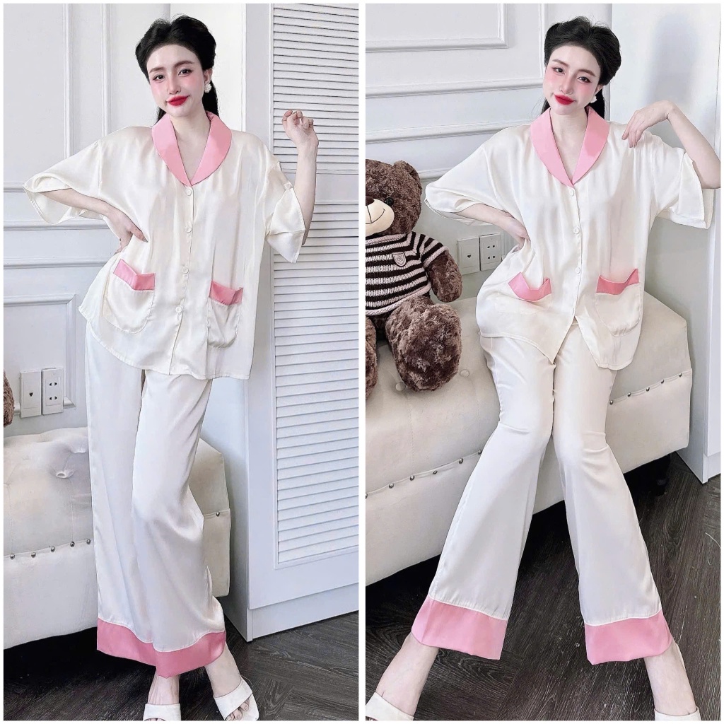 Trắng kem viền hồng