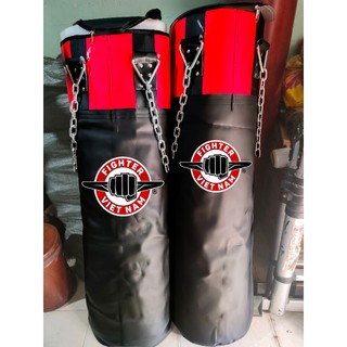 Vỏ bao cát boxing, vỏ bao cát Fighter cao cấp, dây xích, 80cm - 120cm, boxing, muay, kick, võ cổ truyền