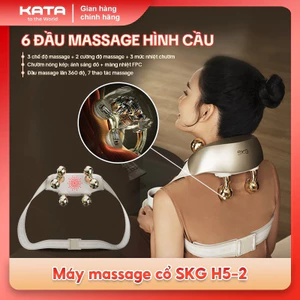 Máy massage cổ vai gáy SKG H5-2 cao cấp, máy mát xa vật lý giúp giảm đau mỏi cổ vai gáy chính hãng, đầu massage 360 độ