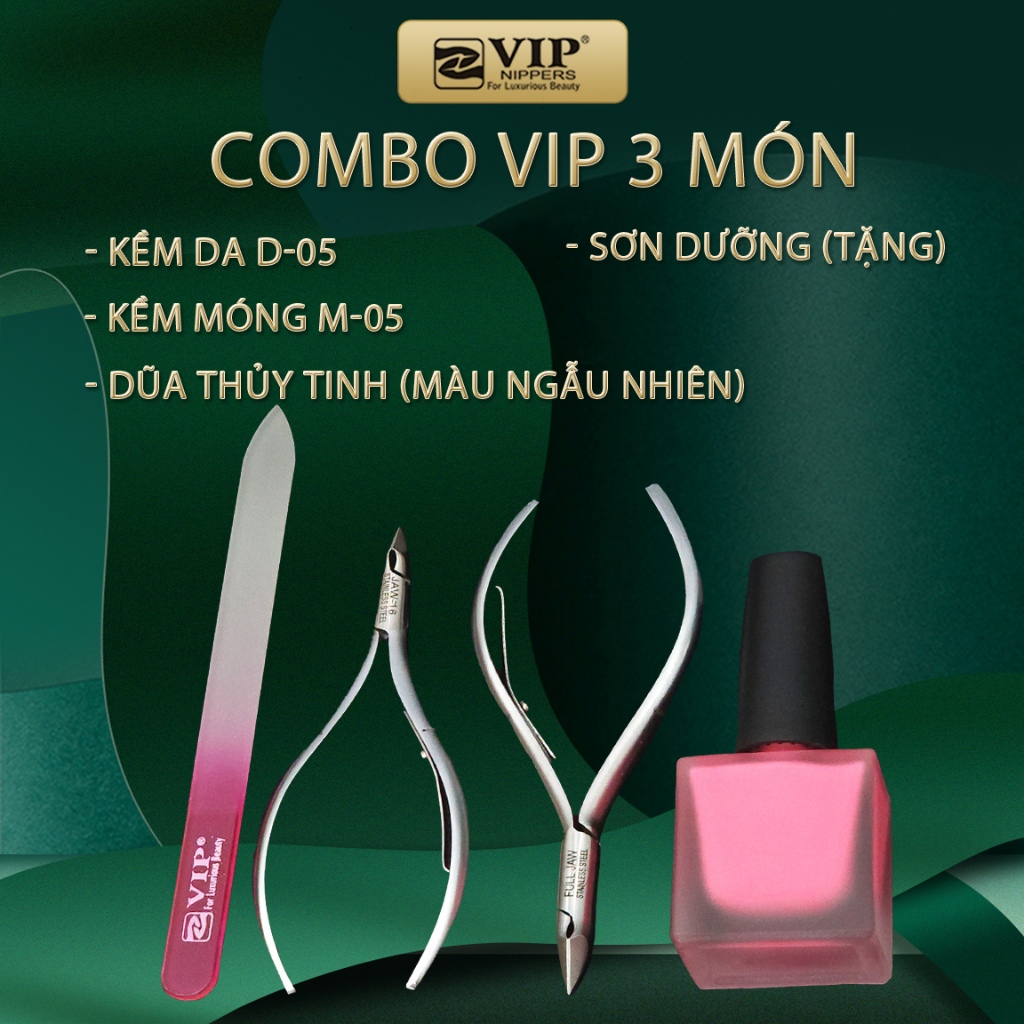 (Combo) Kềm 3 Món VIP Inox (Tặng Sơn Dưỡng)