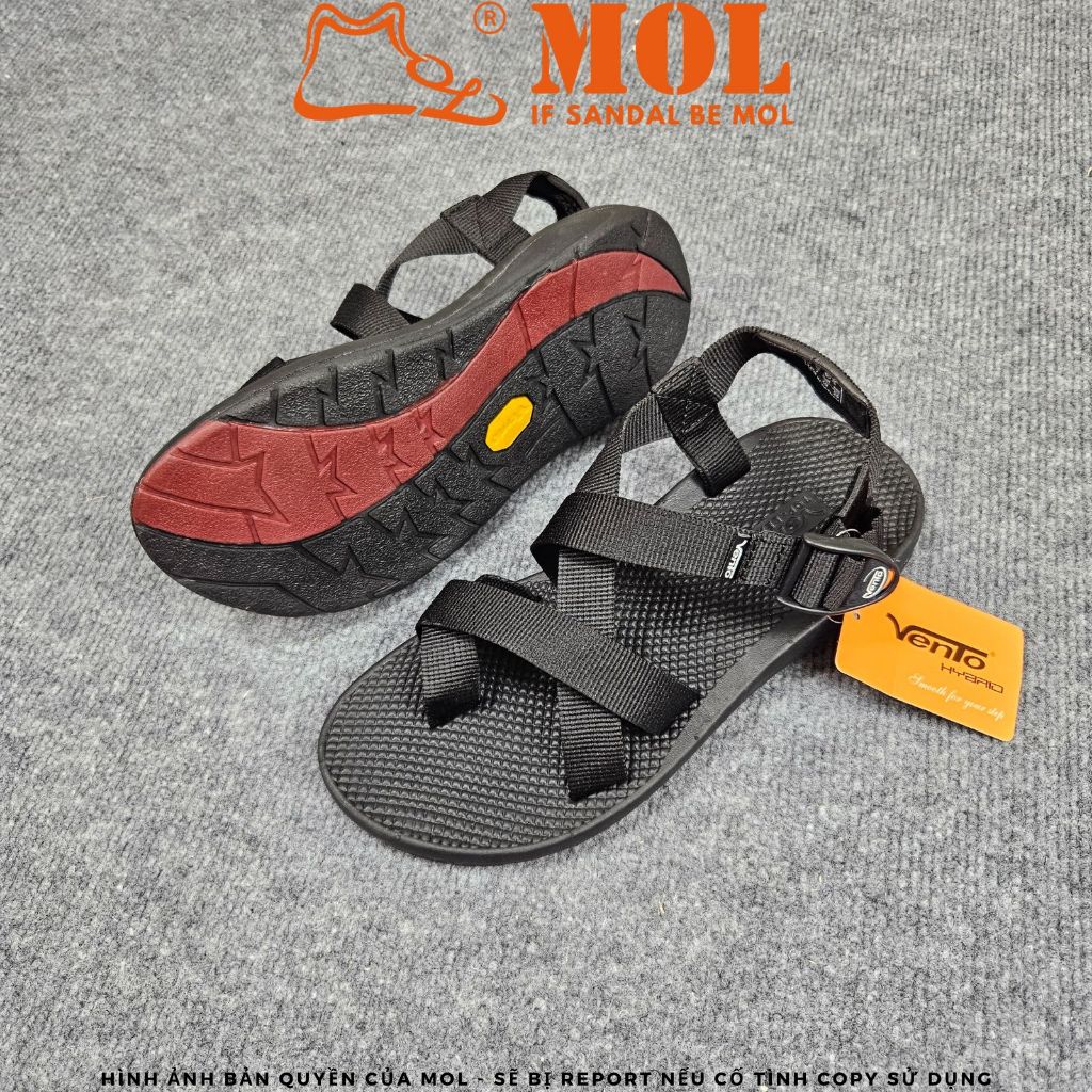 Ảnh Sandal nam Vento quai chéo NV65B màu đen | Vento  NV65 SD65 4