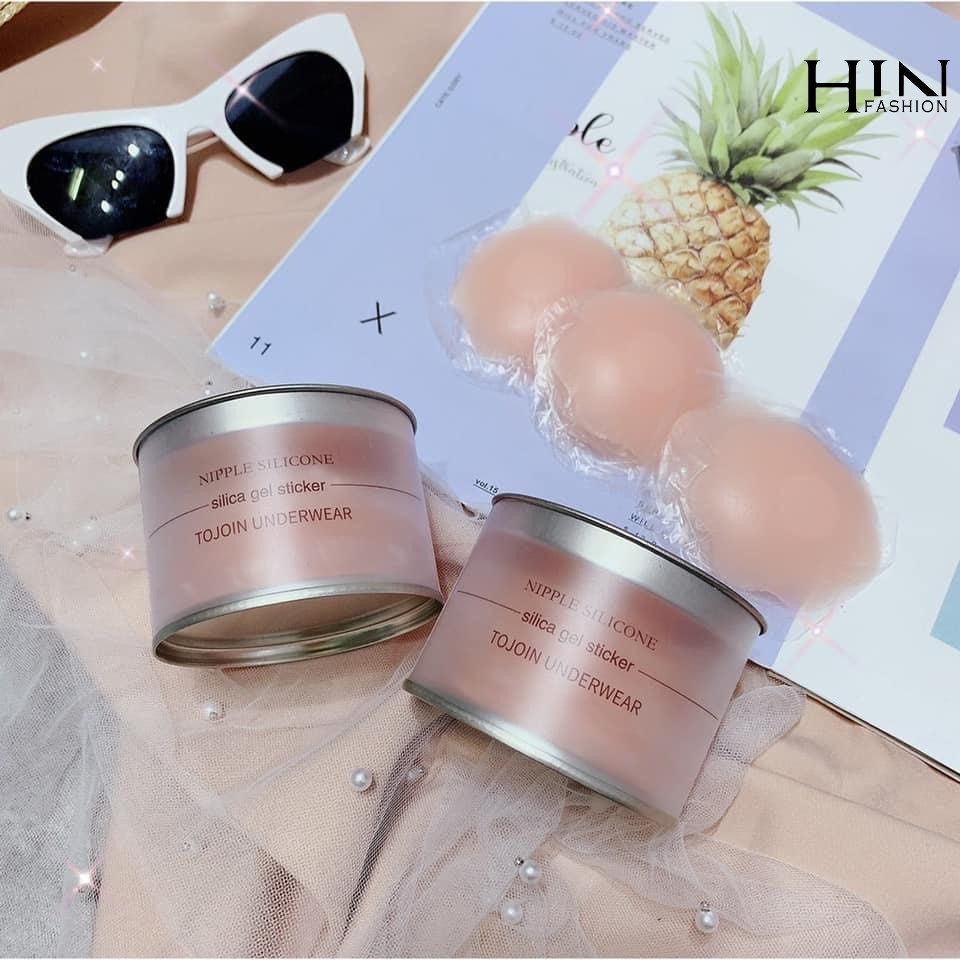 Miếng dán ngực silicon siêu dính chống lộ , Miếng dán ti sử dụng nhiều lần hộp 10 miếng LANIXA H02