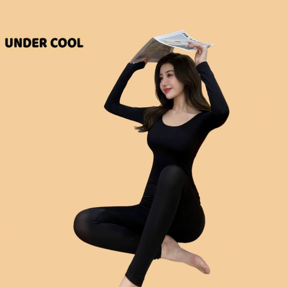 Bộ quần áo giữ nhiệt ủ kem nữ bổ sung HA chống khô da UNDERCOOL Đồ lót mùa đông set đồ giữ nhiệt cao cấp cho nữ SB27