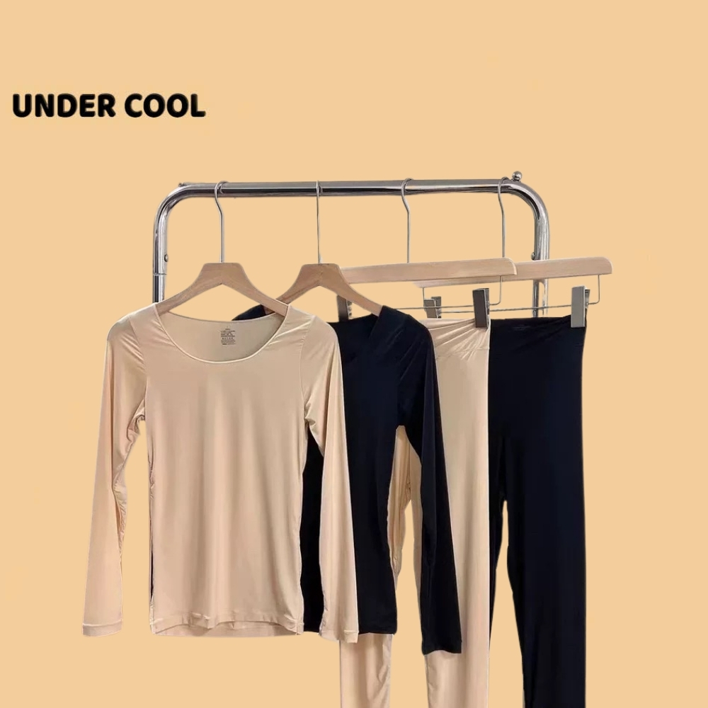 Bộ quần áo giữ nhiệt ủ kem nữ bổ sung HA chống khô da UNDERCOOL Đồ lót mùa đông set đồ giữ nhiệt cao cấp cho nữ SB27