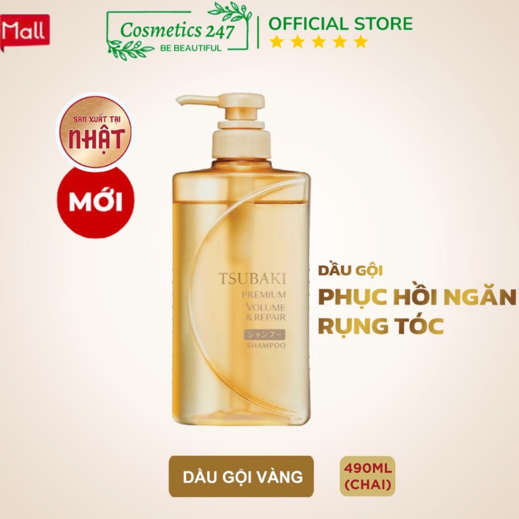 Ảnh Dầu Gội  Premium Repair Tsubaki 330ML & 490ML Phục Hồi Ngăn Rụng Tóc 1