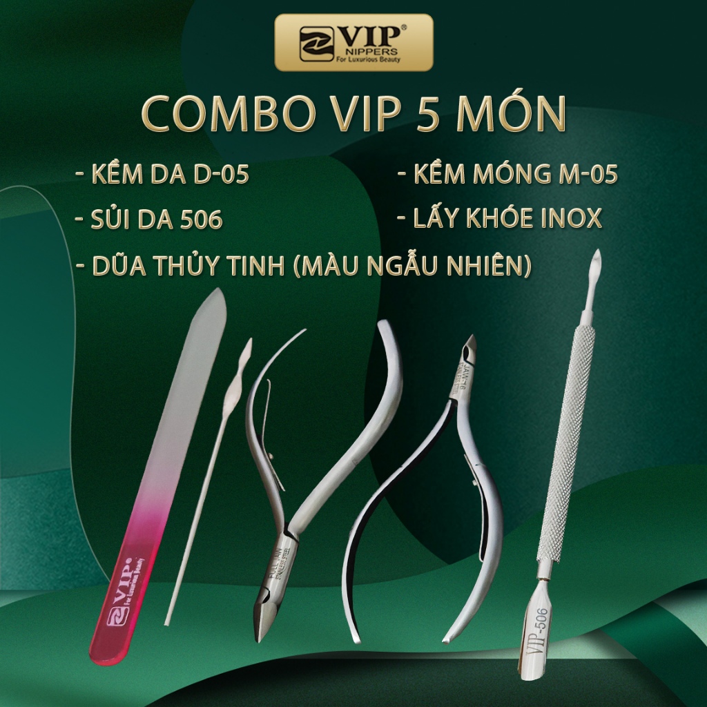 (Combo) Kềm 5 Món VIP Inox (Không Rỉ)