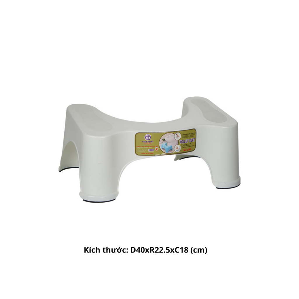 Ghế Kê Chân Toilet Có Mút Chống Trượt Chính Hãng VIỆT NHẬT (Mã 2136)