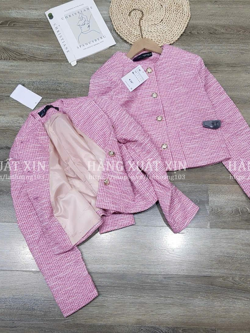 Áo dạ sweet Z@R màu hồng vải dạ mềm co giãn | Shopee Việt Nam
