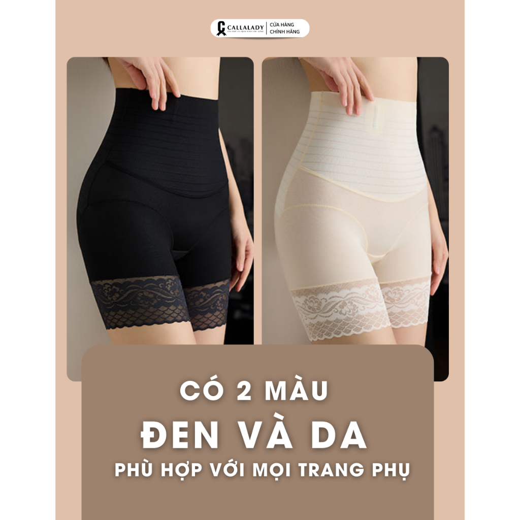 Quần gen bụng dưới Callalady định hình eo thon gọn bụng nâng mông cạp cao chất đúc su mỏng thông thoáng 25