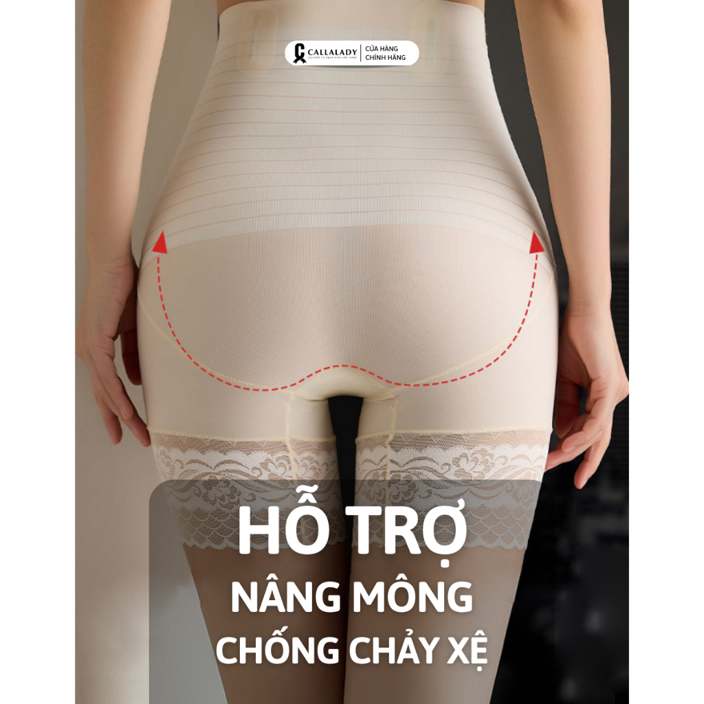Quần gen bụng dưới Callalady định hình eo thon gọn bụng nâng mông cạp cao chất đúc su mỏng thông thoáng 25