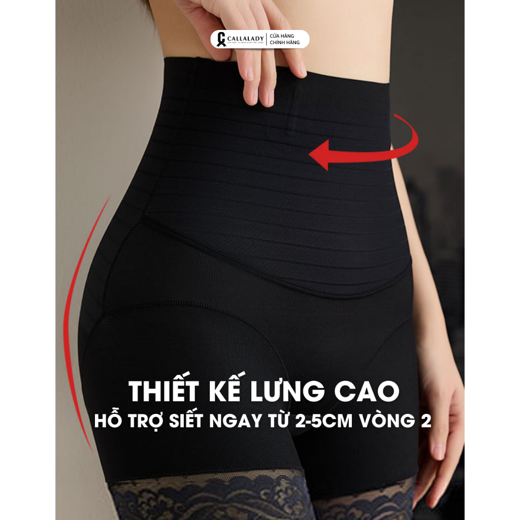 Quần gen bụng dưới Callalady định hình eo thon gọn bụng nâng mông cạp cao chất đúc su mỏng thông thoáng 25