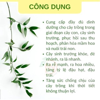 Phân Bón NPK 20-20-15+TE Đầu Trâu Gói 500g-1kg | Bán Lẻ Từ Bao 50kg | Kích Sinh Trưởng, Phục Hồi Cây