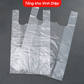 1kg túi nilon trắng có quai, mỏng, dai, trong, không mùi đựng 5 lạng, 7 lạng, 1kg - Hàng loại 1