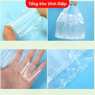 1kg túi nilon trắng có quai, mỏng, dai, trong, không mùi đựng 5 lạng, 7 lạng, 1kg - Hàng loại 1