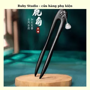 Trâm cài tóc hoa sen kiểu chữ U- Ảnh thật.