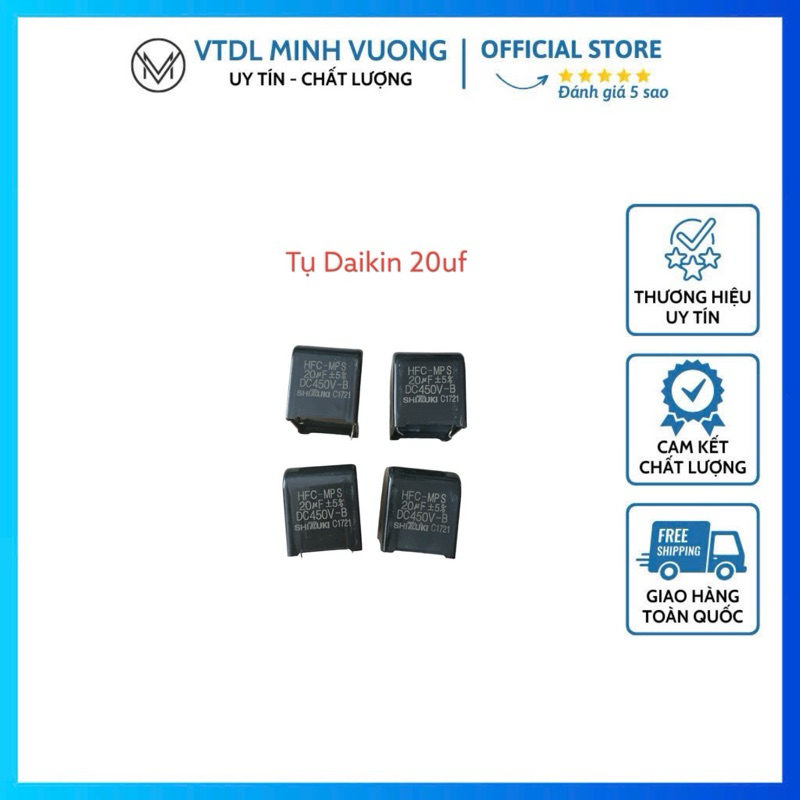 Tụ điều hòa Daikin 20uf 450V DC ( loại tốt )