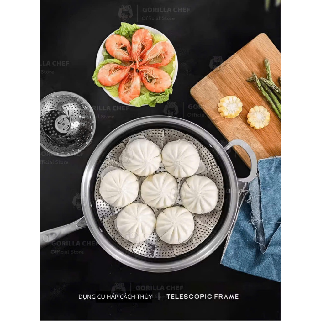 Xửng Hấp, Vỉ Khay Hấp Inox Gấp Xòe Tiện Dụng, Phù Hợp Với Mọi Kích Thước Nồi,  VỈ HẤP ĐỒ XÔI SIZE 26 - VIHAP248