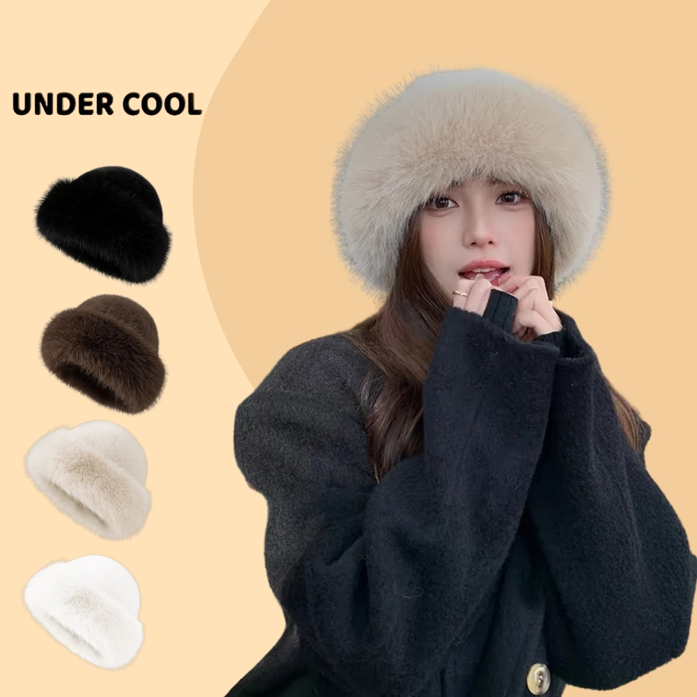 Mũ Lông Cừu UNDERCOOL Cho Nữ Mũ Len Lông Ấm Áp Bảo Vệ Tai Chùm Đầu Kiểu Lông Xù Sang Trọng MU02