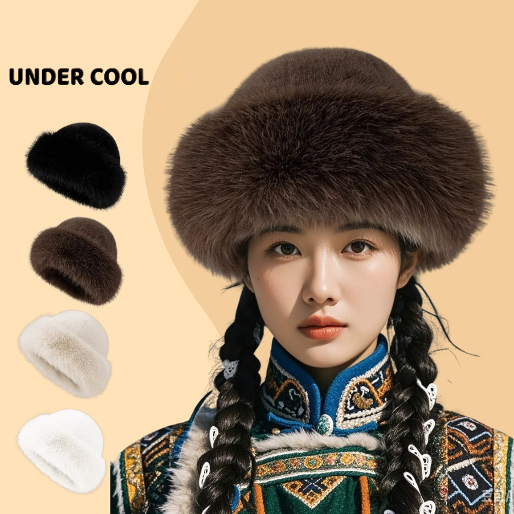 Mũ Lông Cừu UNDERCOOL Cho Nữ Mũ Len Lông Ấm Áp Bảo Vệ Tai Chùm Đầu Kiểu Lông Xù Sang Trọng MU02