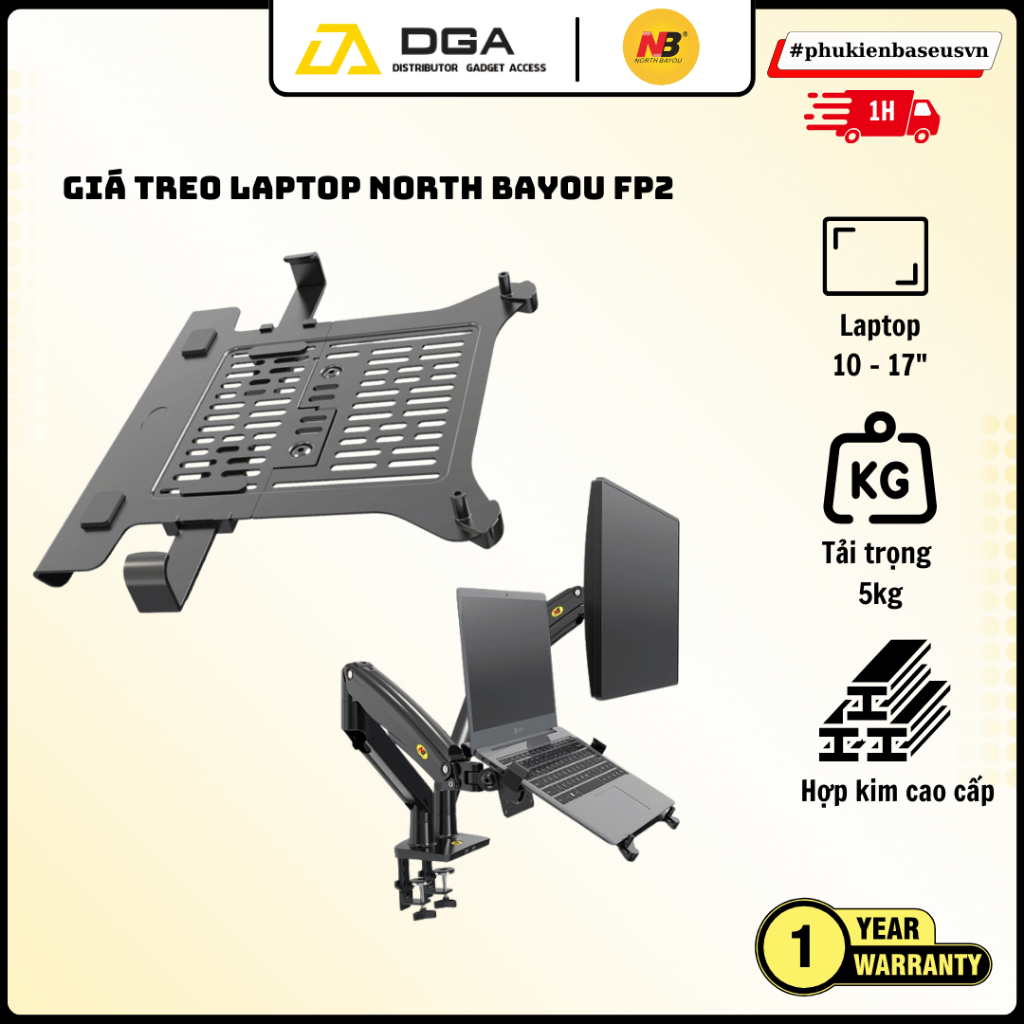 Khay FP2 dùng với tay đỡ laptop NB A5 cho laptop 10 đến 17 inch