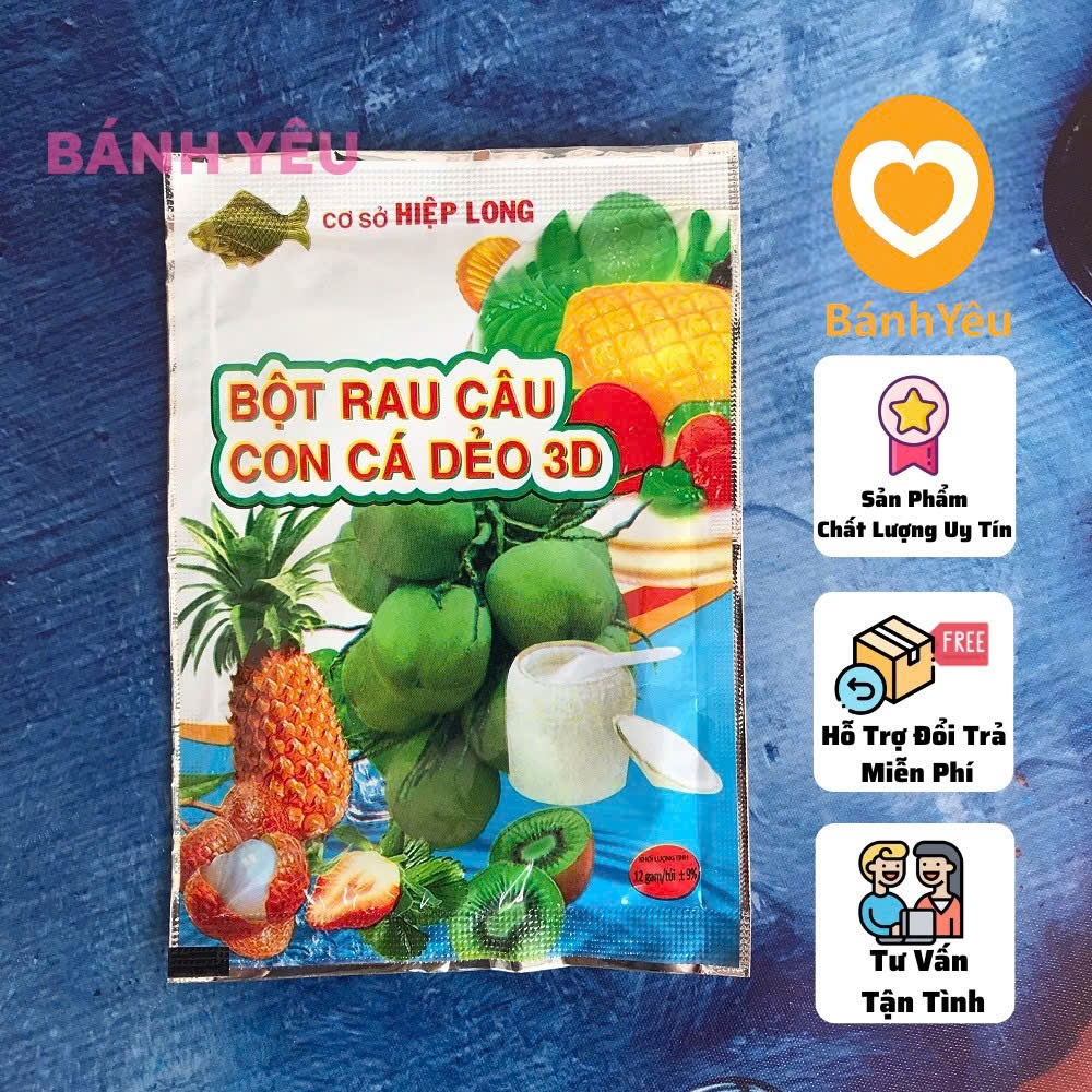 Rau câu con cá  dẻo Hiệp Long  (Nguyên Hộp 12 gói) - PC39A