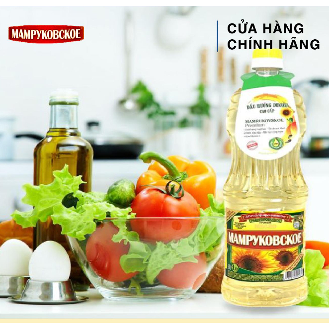 Dầu hướng dương Mamruko của Nga - Dầu ăn chiết xuất từ ​​hạt hướng dương
