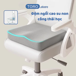 Đệm ngồi cao su non siêu đàn hồi thiết kế công thái học chống đau xương cụt, giảm đâu ê mông