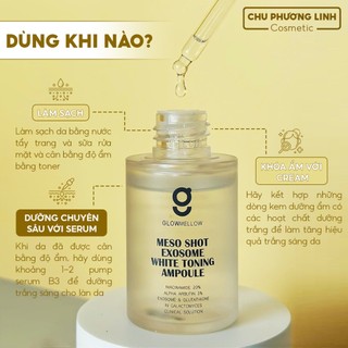 Serum B3 sáng da mờ thâm Glowmellow Nia20 Exosome 30ml | Dưỡng trắng, se khít lỗ chân lông MP0798