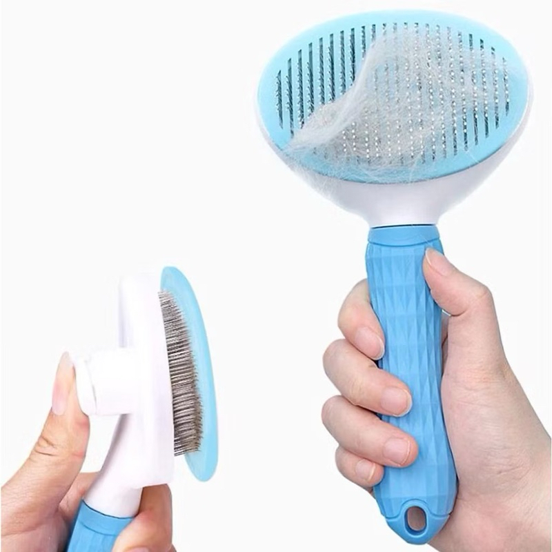 Lược chải lông chó mèo, lược chải lông có nút bấm giúp tách lông dễ dàng