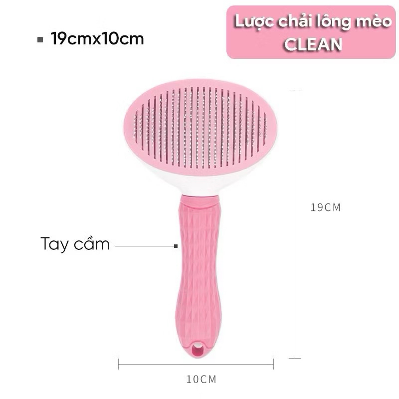 Lược chải lông chó mèo, lược chải lông có nút bấm giúp tách lông dễ dàng