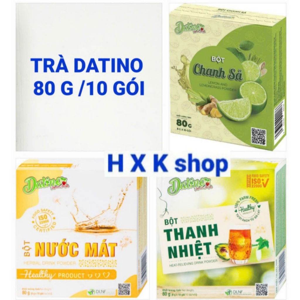 DATINO Hộp 80g (10 gói) bột hòa tan thanh nhiệt nước mát 3 vị ,hsd 4/ ...