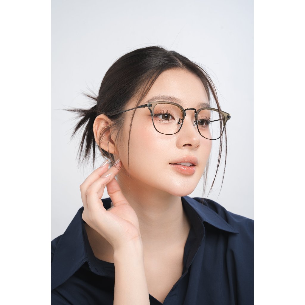 Ảnh Gọng kính mắt nam nữ LILYEYEWEAR chất liệu nhựa cao cấp phối kim loại chắc chắn màu sắc và kiểu dáng thời trang 31131KOR 1