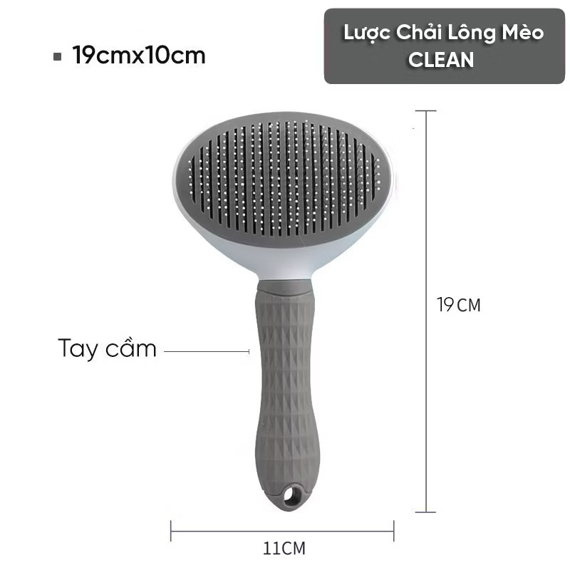 Lược chải lông chó mèo, lược chải lông có nút bấm giúp tách lông dễ dàng