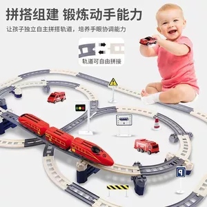 Tàu hỏa xe lửa cao tốc uốn lượn đồ chơi đường ray lắp ráp mô hình đoàn tàu siêu tốc CỠ LỚN